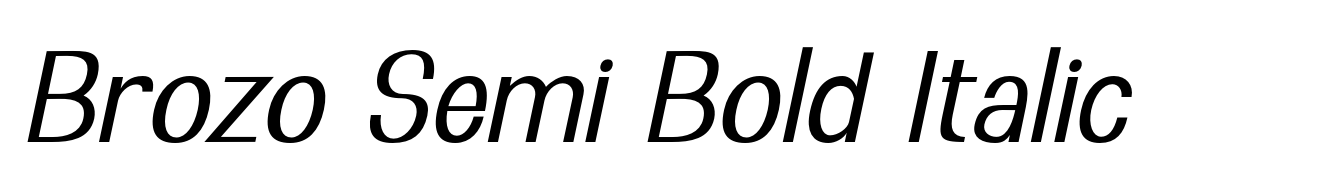 Brozo Semi Bold Italic